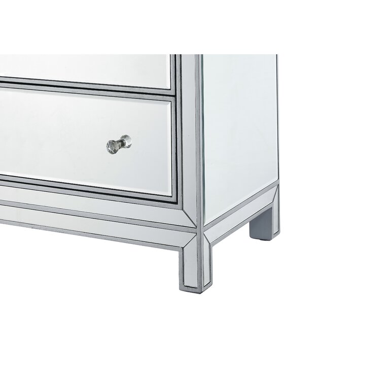 Chauncey 3 drawer mirrored store accent chest